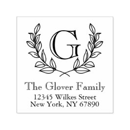 Carimbo de Autoimpressão de Endereço da Família do