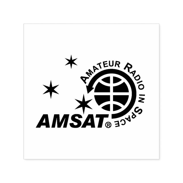 Carimbo de autoimpressão do logotipo AMSAT (Design)