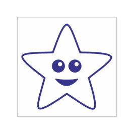 Carimbo de Autoimpressão em Estrela Feliz