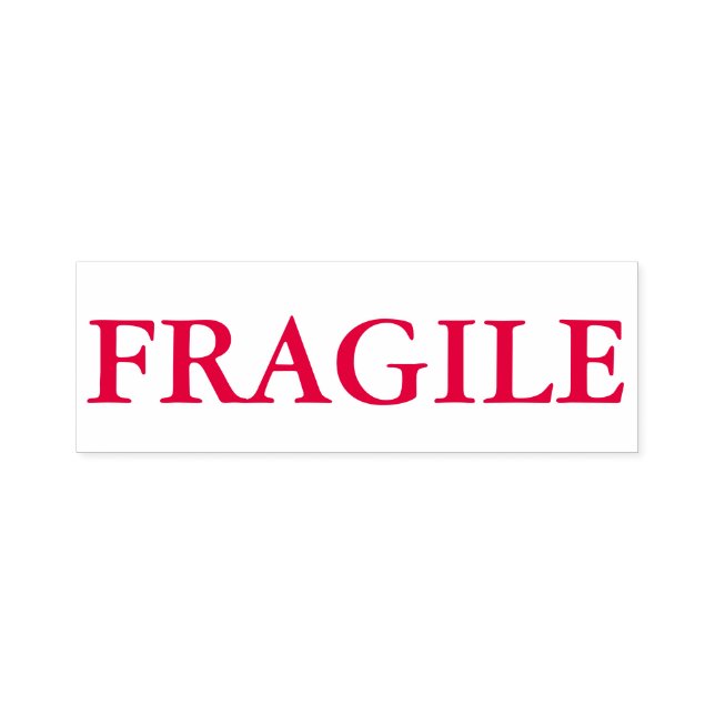 Carimbo De Autoimpressão "FRAGILE" Na Tinta Vermel (Design)