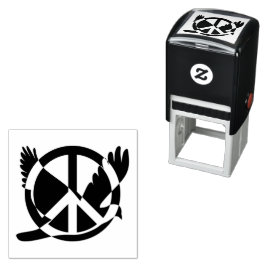 Carimbo de autopicada da pomba de paz óptica