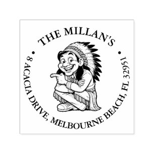 Carimbo de autossertação do tema nativo americano