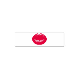 Carimbo De Bolso Beijo de batom vermelho/PInk