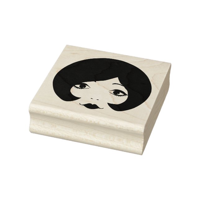 Carimbo De Borracha 1960s cartoon womans face makeup beauty art  (Carimbo)