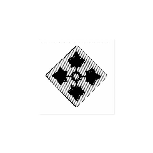 Carimbo De Borracha 4ª Divisão de Infantaria Divisão de Ivy Veterans V (Impressão)