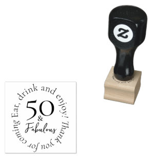 Carimbo De Borracha 50 e fabuloso 50.º aniversário do Elegante Negro