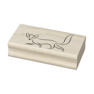 Carimbo De Borracha A lápis simples desenho do Fox