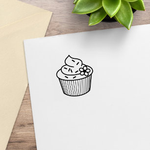 Carimbo De Borracha A lealdade deliciosa do cupcake obtem um livre