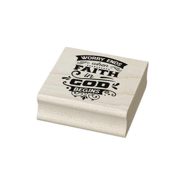 Carimbo De Borracha A preocupação acaba quando começa a fé em Deus (Carimbo)