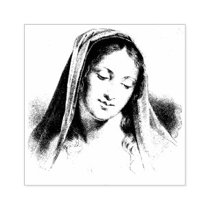 Carimbo De Borracha Abençoada Virgem Mãe Maria Religiosa Católica