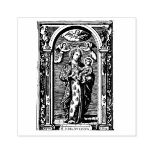 Carimbo De Borracha Abençoada Virgem Maria Jesus Religiosa