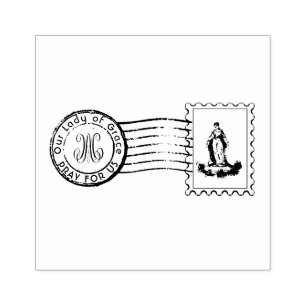 Carimbo De Borracha Abençoada Virgem Maria Religião Católica