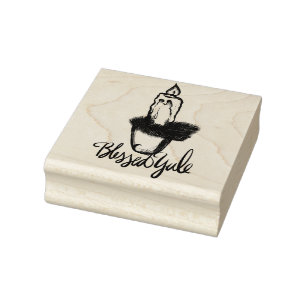 Carimbo De Borracha Abençoada Yule Candle