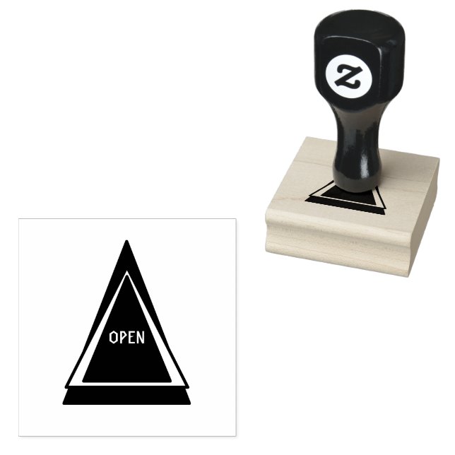 Carimbo De Borracha ABRIR Tinta Púrpura Profunda Impressa Personalizad (Carimbado)