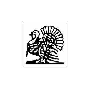 Carimbo De Borracha Ação de Graças Turquia Crianças Divertidas Fazem A