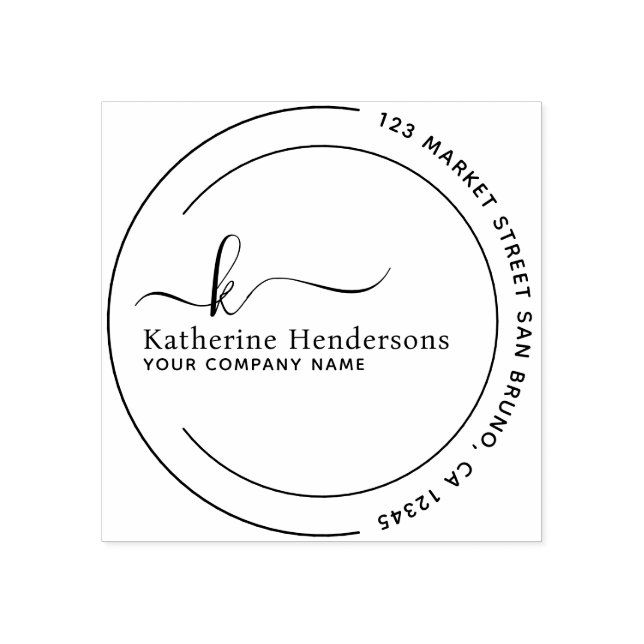 Carimbo De Borracha Adicione seu | EMPRESA MODERNA DE ENDEREÇO DE LOGO (Impressão)