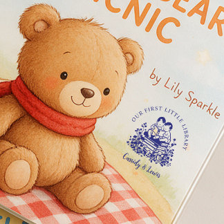 Carimbo De Borracha Adoráveis Gêmeos Bebês Ex-Libris LPM26