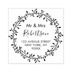 Carimbo De Borracha adorável endereço de script