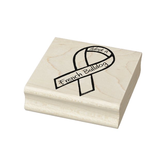 Carimbo De Borracha Adotar um Bulldog Francês (Carimbo)