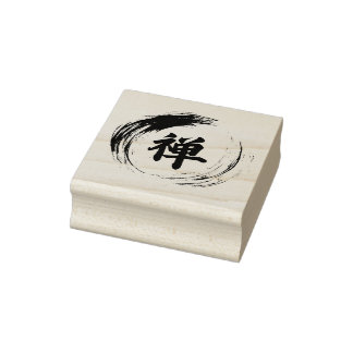 Carimbo De Borracha Aguardente ZEN Wood Art Stamp