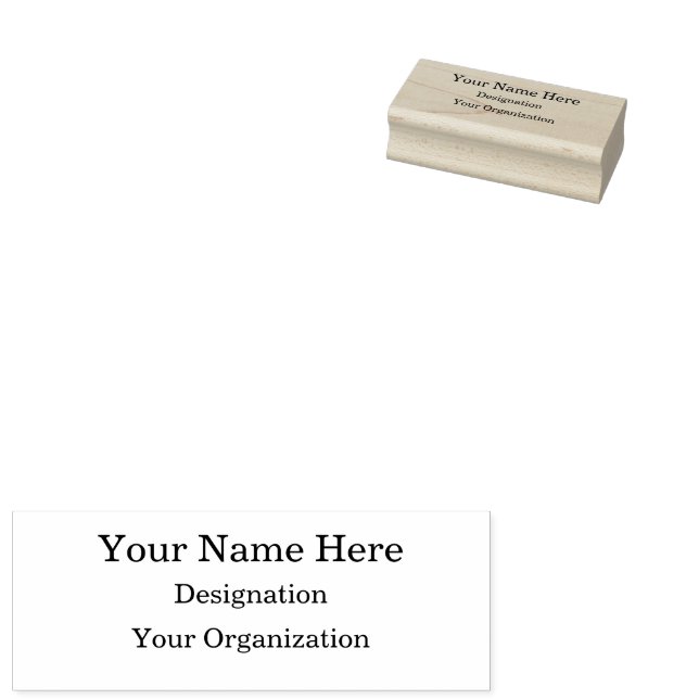 Carimbo De Borracha Alça De Madeira Ecológica | Design clássico (Carimbado)