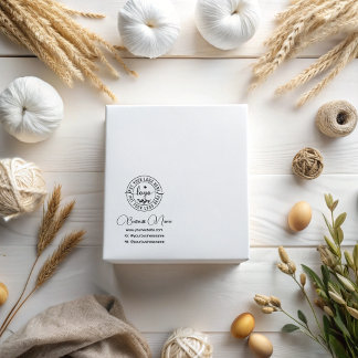 Carimbo De Borracha Alças de Mídia Social de Logotipo Moderno Elegante