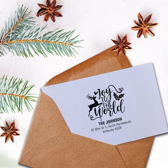 Carimbo De Borracha Alegria ao Mundo, Feliz Natal Família (Criador carregado)