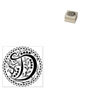 Carimbo De Borracha Alfabeto D