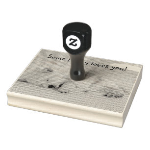 Carimbo De Borracha algum coelho te ama.