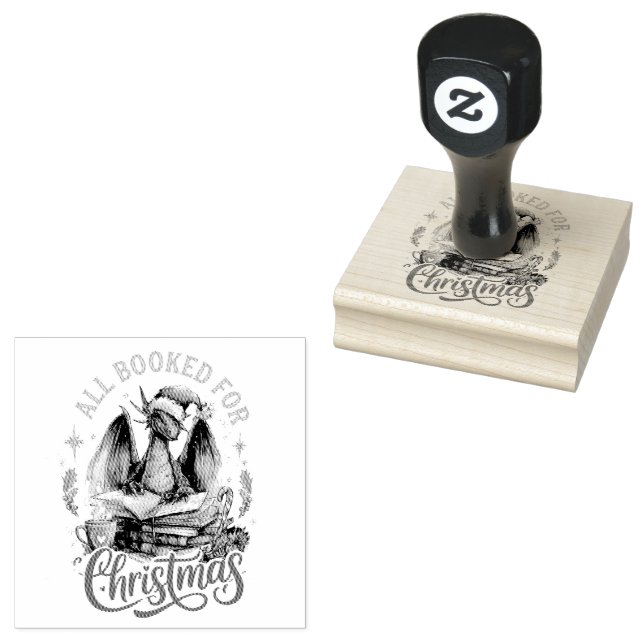 Carimbo De Borracha All Booked for Christmas Dragon  (Carimbado)