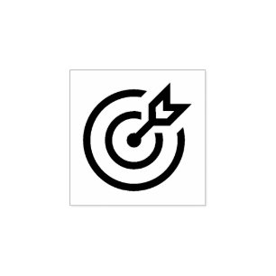 Carimbo de borracha "Alvo com Seta"