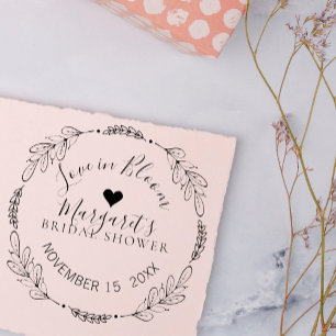 Carimbo De Borracha Amor botânico da grinalda no chá de panela da fl