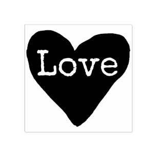 Carimbo De Borracha Amor Cardíaco