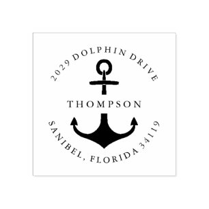 Carimbo De Borracha Âncora Náutica