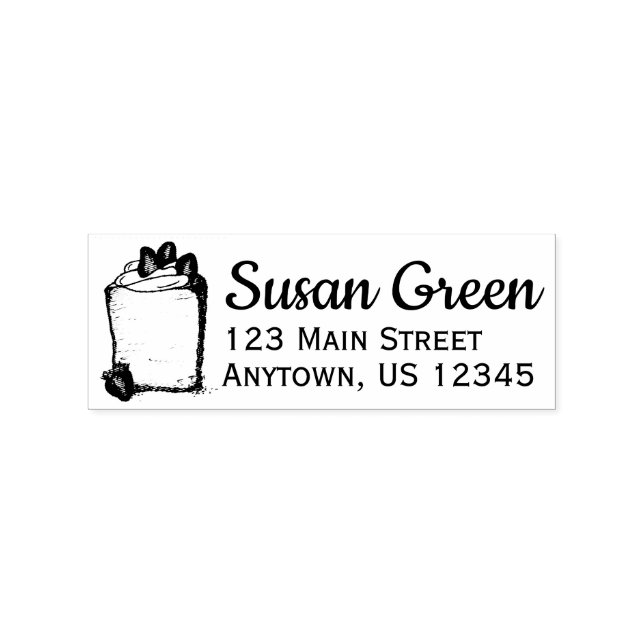 Carimbo De Borracha Angel Angelfood Comida Cake Slice Strawberry Desse (Impressão)