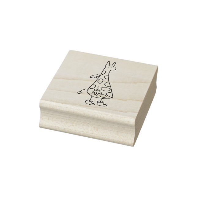 Carimbo De Borracha Angel Giraffe Doodle (Carimbo)