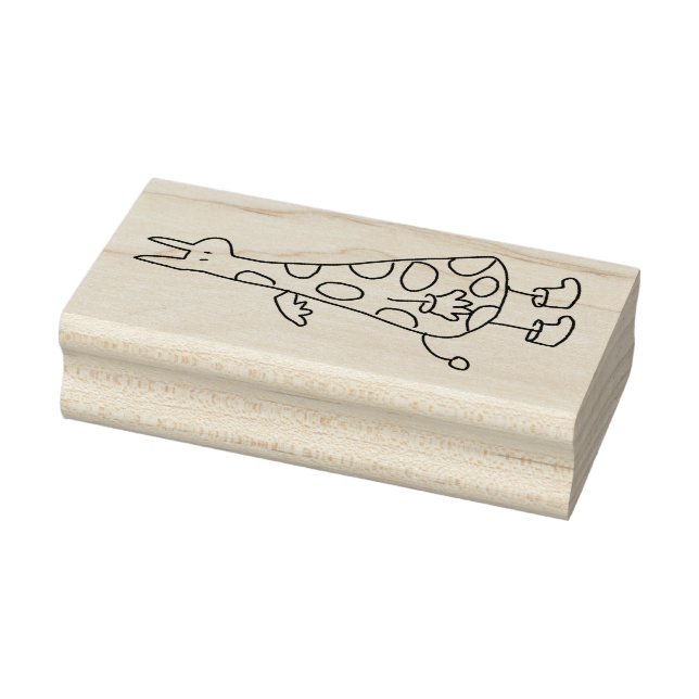 Carimbo De Borracha Angel Giraffe Doodle (Carimbo)