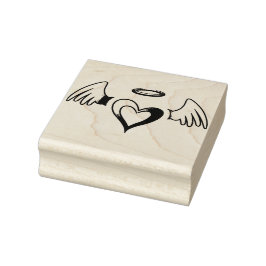 Carimbo De Borracha Angel Wings, Heart e Halo