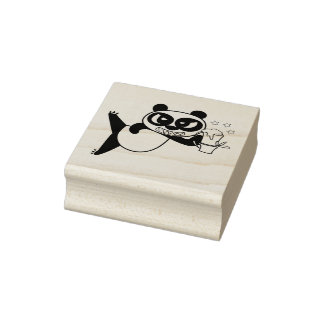 Carimbo De Borracha Angry Face Panda anima-se