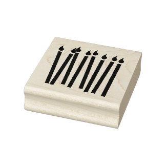 Carimbo De Borracha Aniversário Velas de Arte