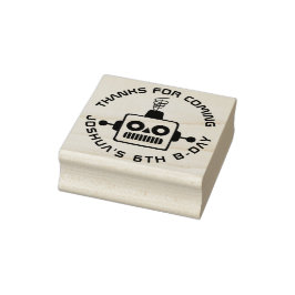 Carimbo De Borracha Antiguidade Robô de Brinquedo Obrigado