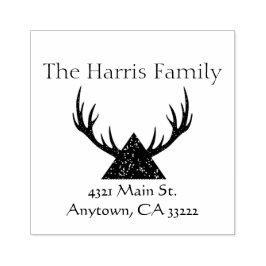 Carimbo De Borracha Antlers Silhouette Personalizados