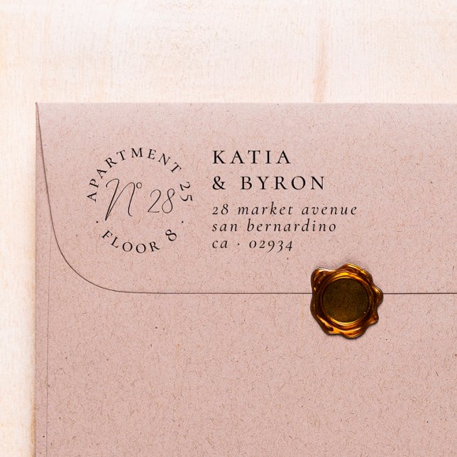 Carimbo De Borracha Apartamento Apartamento & Número da Casa Endereço  (Rubber Stamp Mock-up)