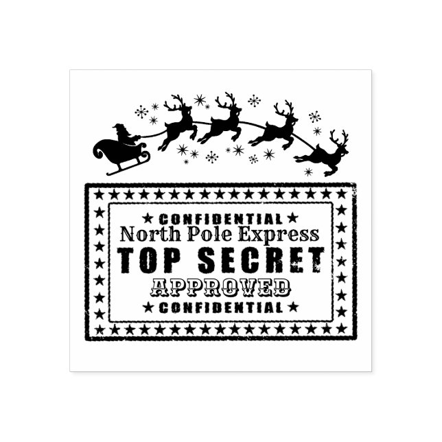 Carimbo De Borracha Aprovação do selo de Santa Cláusula do Polo Norte (Impressão)