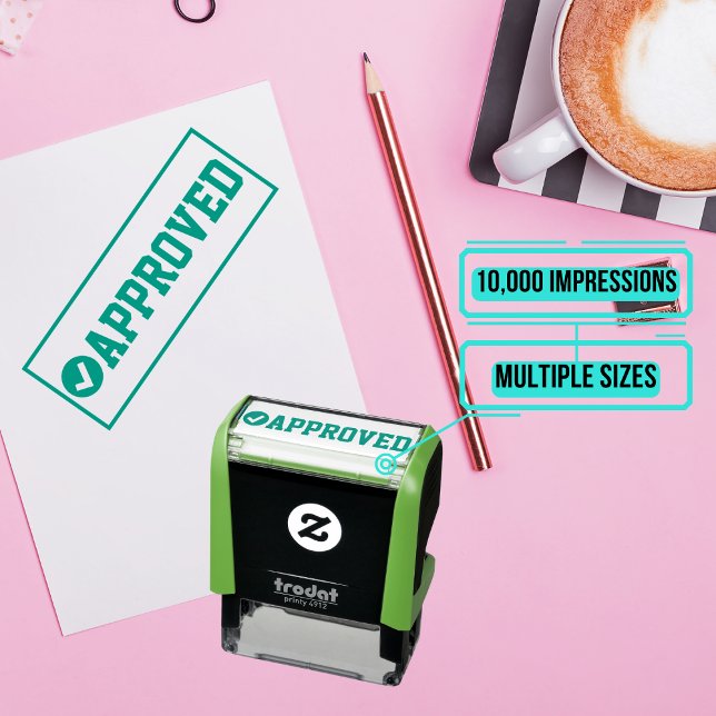 Carimbo de borracha - Aprovado (Use this stamp to approve/decline invoices or other documents.)