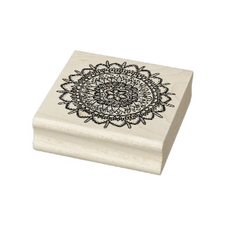 Carimbo De Borracha Aquatic Starfish Mandala