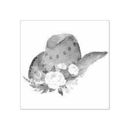 Carimbo De Borracha Aquecida com Buquê de flor