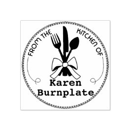 Carimbo De Borracha Arco de utensílios alimentares da cozinha