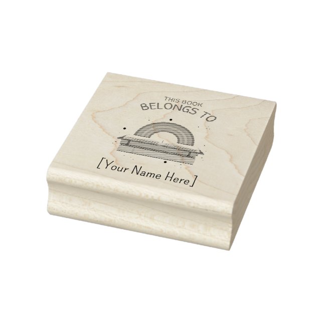 Carimbo De Borracha Arco-Íris Isto Pertence a Livros (Carimbo)