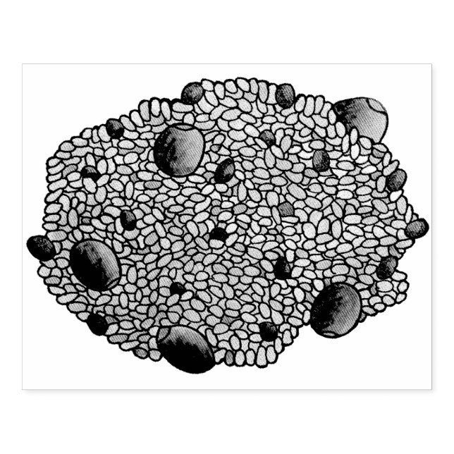 Carimbo De Borracha Arroz con Gandules Puerto Rican Comida Rice Peas (Impressão)